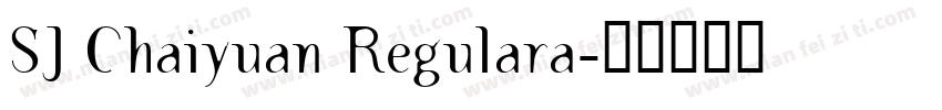 SJ Chaiyuan Regulara字体转换